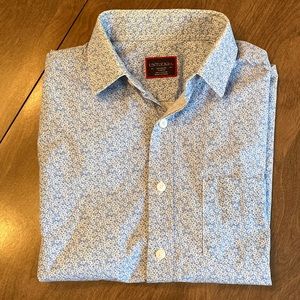 Floral pattern button up, short sleeve